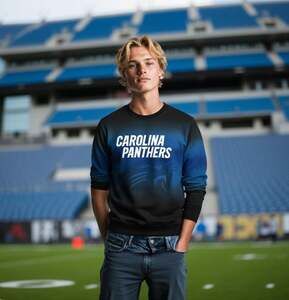 Carolina Panthers Black Crewneck Sweatshirt